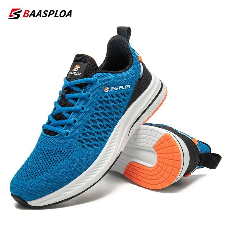 Baasploa Men Running Shoes Lightweight Sport Shoes Mesh Breathable Casual Sneakers Non - Slip Outdoor for Men New Arrival - PCWLDASHRES