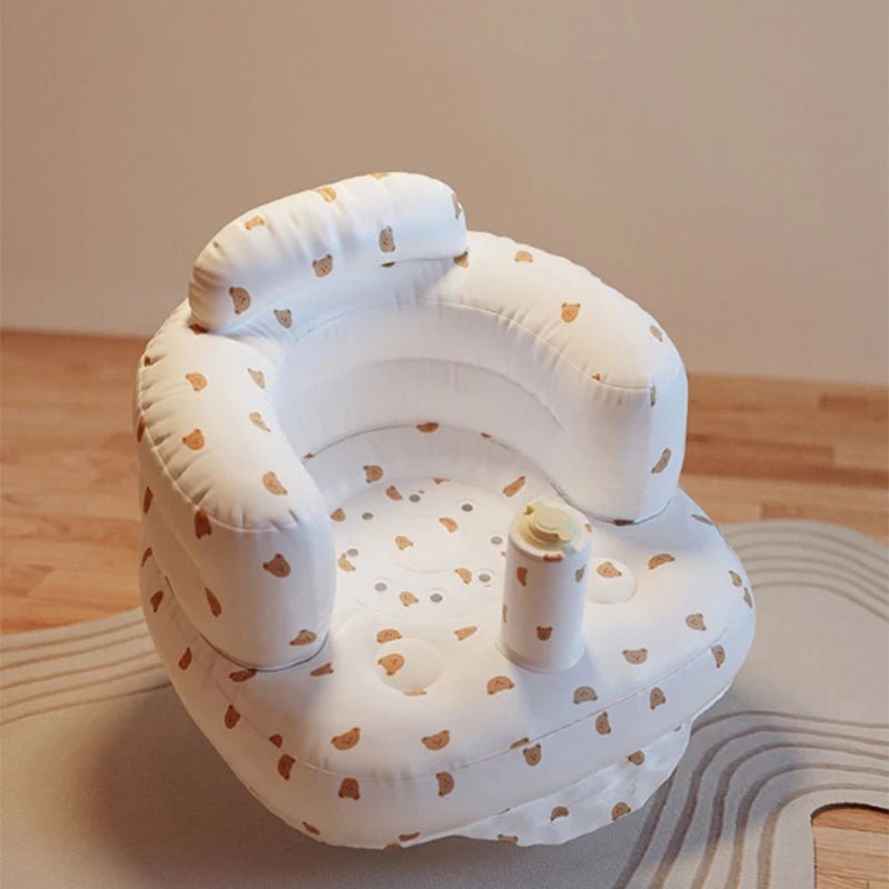 Baby Inflatable Sofa Children Puff Portable Bath Chairs PVC Multifunctional Seat Practice Sitting Bath Stool - PCWLDASHRES