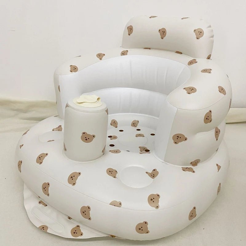 Baby Inflatable Sofa Children Puff Portable Bath Chairs PVC Multifunctional Seat Practice Sitting Bath Stool - PCWLDASHRES