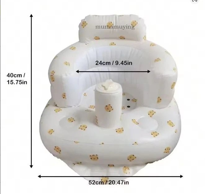Baby Inflatable Sofa Children Puff Portable Bath Chairs PVC Multifunctional Seat Practice Sitting Bath Stool - PCWLDASHRES