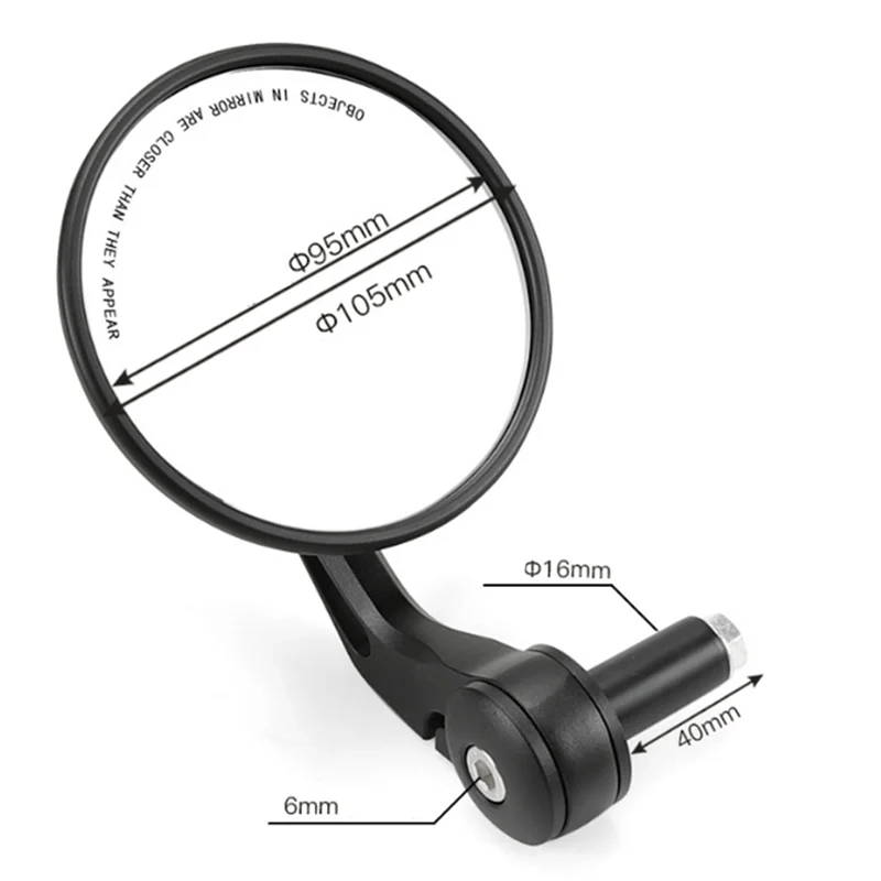 Bar End Side Rearview Mirror Handlebar For QJMOTOR QJ350 - 12E Motorcycle Accessories - PCWLDASHRES