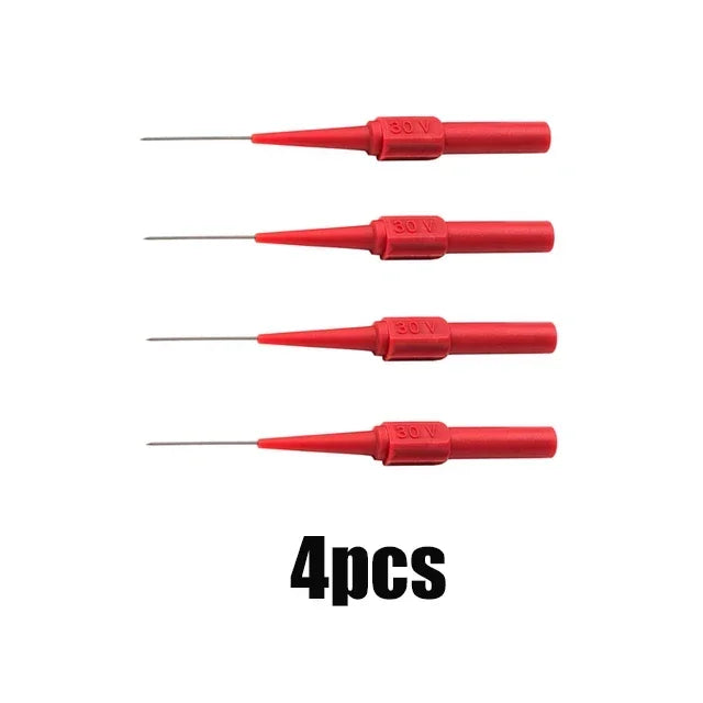 1/20PCs 30V Motorcycle Diagnostic Tools Multimeter Test Lead Extention Back Piercing Needle Tip Probes Car Test Probe Kit 0.7MM