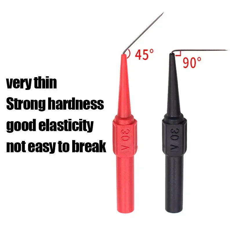 1/20PCs 30V Motorcycle Diagnostic Tools Multimeter Test Lead Extention Back Piercing Needle Tip Probes Car Test Probe Kit 0.7MM