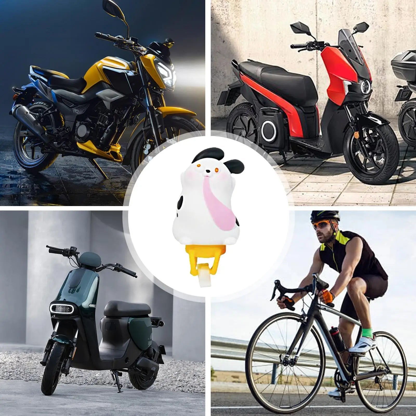 Bike Handlebar Decoration Cartoon Animal Cute Bike Handlebar Ornament Waterproof Cycling Accessory For Stem Kids Helmet Motor - PCWLDASHRES