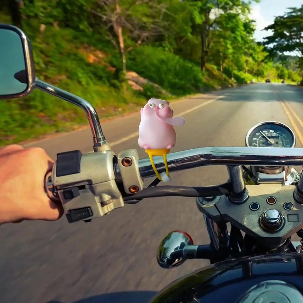 Bike Handlebar Figurine Cartoon Animal Ornament For Bike Handlebar Accessory For Scooter Cycling Riding Kids Outdoors Sports - PCWLDASHRES