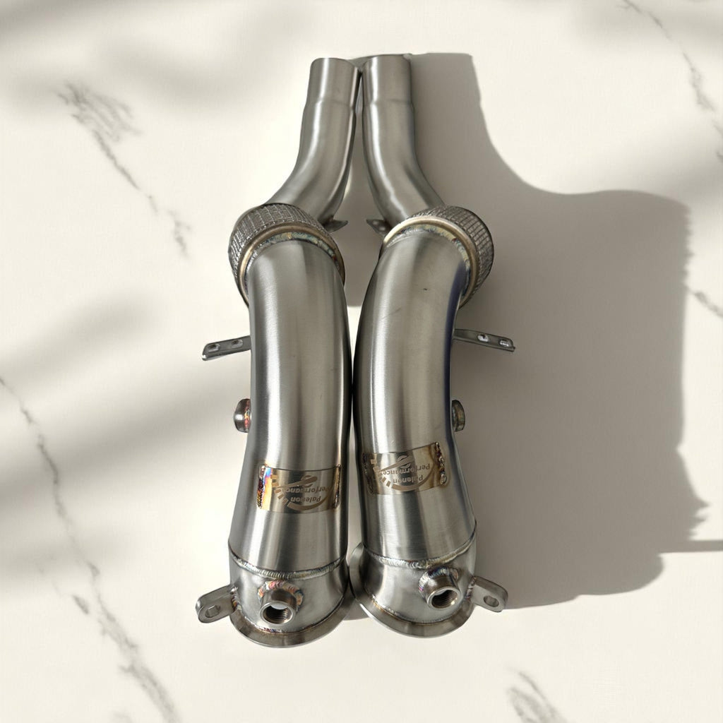 BMW N63R & N63B Catless Race Downpipes - M550i, 750i, M850i, X5, X6, X7 - PCWLDASHRES