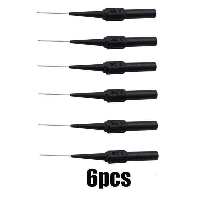1/20PCs 30V Motorcycle Diagnostic Tools Multimeter Test Lead Extention Back Piercing Needle Tip Probes Car Test Probe Kit 0.7MM