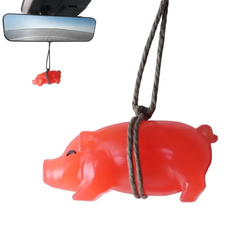 Car Pendant For Rear View Mirror Roasted Hog Ornament Color Changing Funny Cute Aesthetic Auto Interior Decoration Pendant For - PCWLDASHRES