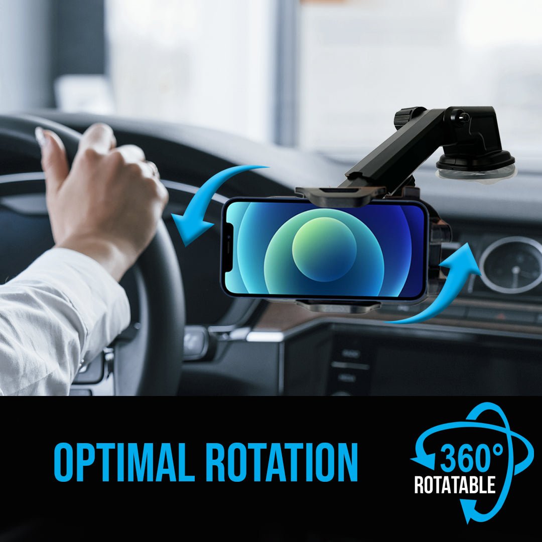Car Phone Mount Holder with Adaptable Cradle Adjustable Long Neck - PCWLDASHRES