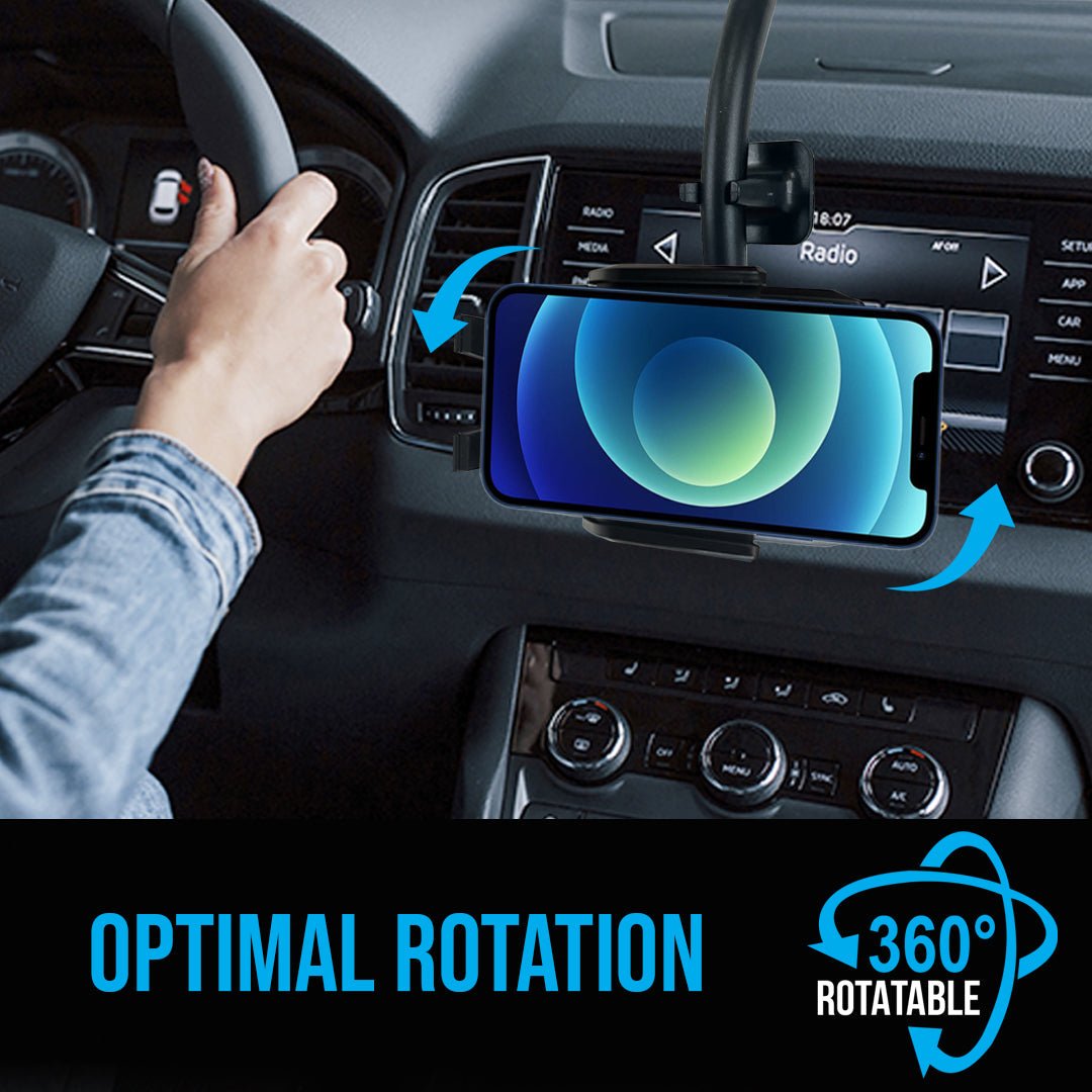 Car Phone Mount Holder with Long Neck Anti Shake Cradle - PCWLDASHRES
