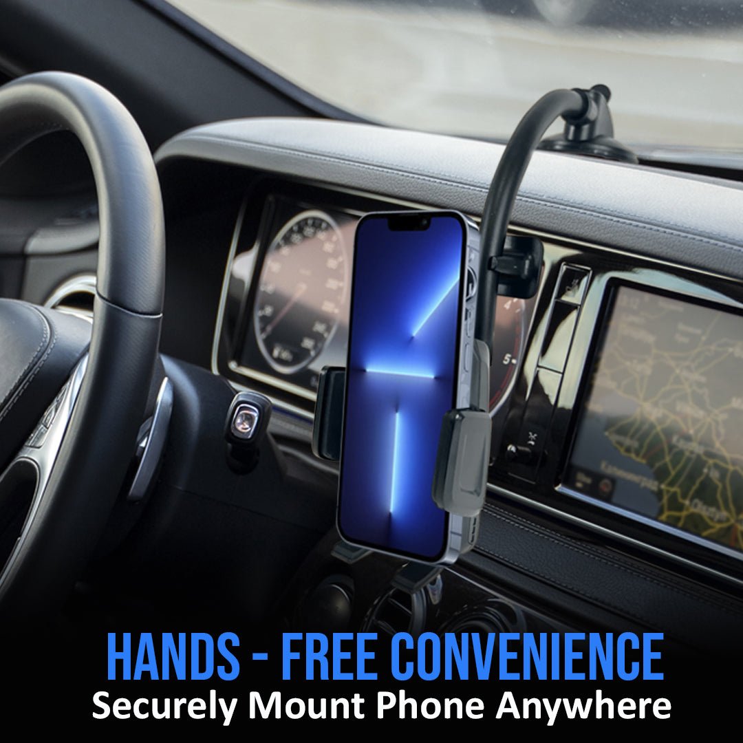 Car Phone Mount Holder with Long Neck Anti Shake Cradle - PCWLDASHRES