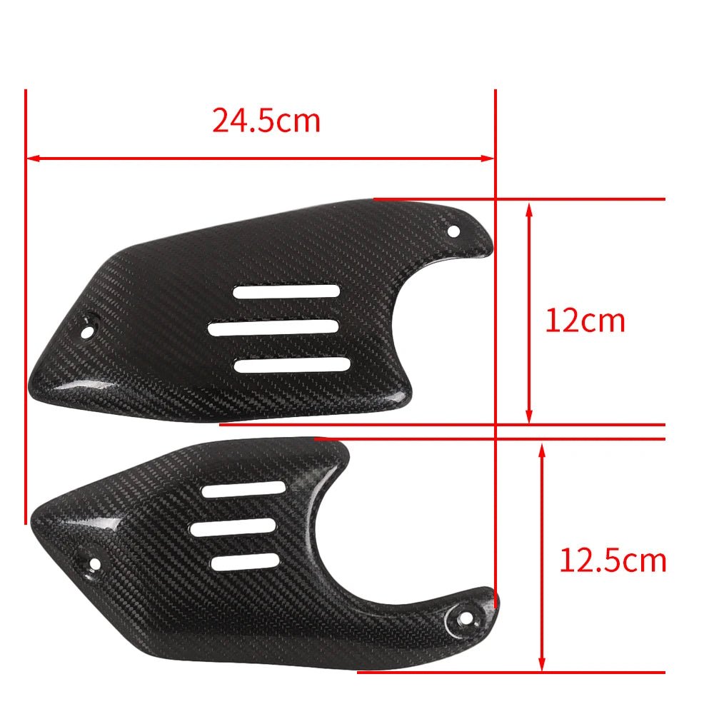 Carbon Fiber Motorcycle Intake Shorter Pipe Cover Side Protector Heat - shield Decorator For BMW R NINE T NINET RNINET 2015 - 2022 - PCWLDASHRES