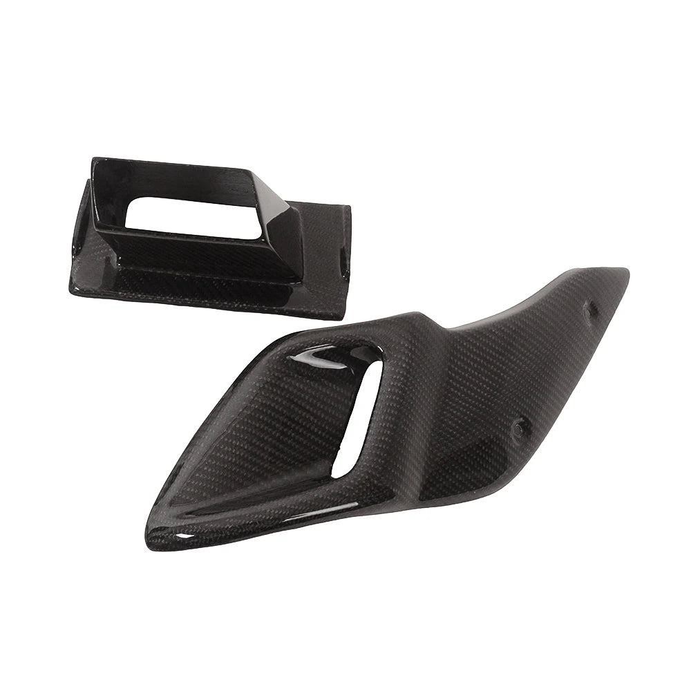 Carbon Fiber Motorcycle Intake Shorter Pipe Cover Side Protector Heat - shield Decorator For BMW R NINE T NINET RNINET 2015 - 2022 - PCWLDASHRES