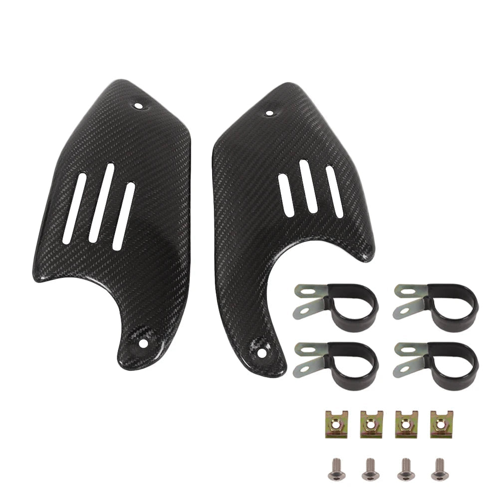 Carbon Fiber Motorcycle Intake Shorter Pipe Cover Side Protector Heat - shield Decorator For BMW R NINE T NINET RNINET 2015 - 2022 - PCWLDASHRES
