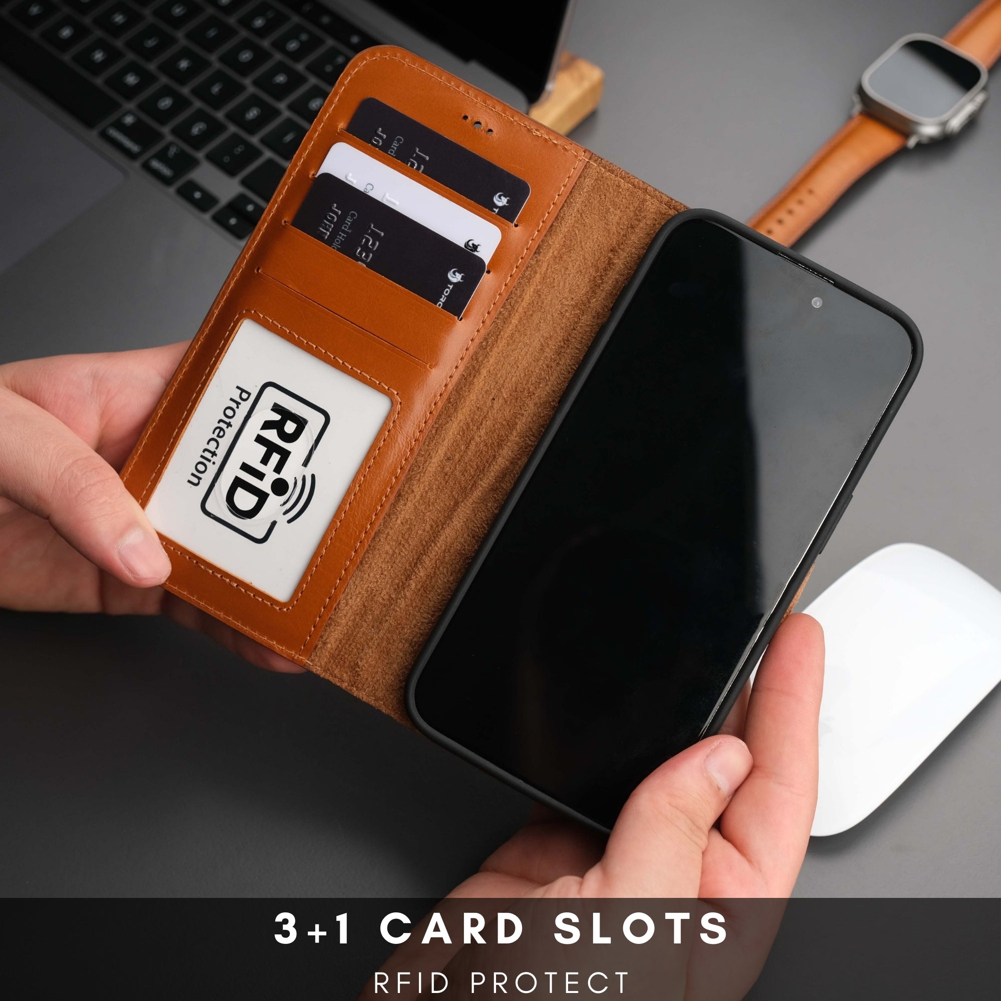 Casper iPhone 17 Pro Max Leather Wallet Case – MagSafe Compatible - PCWLDASHRES