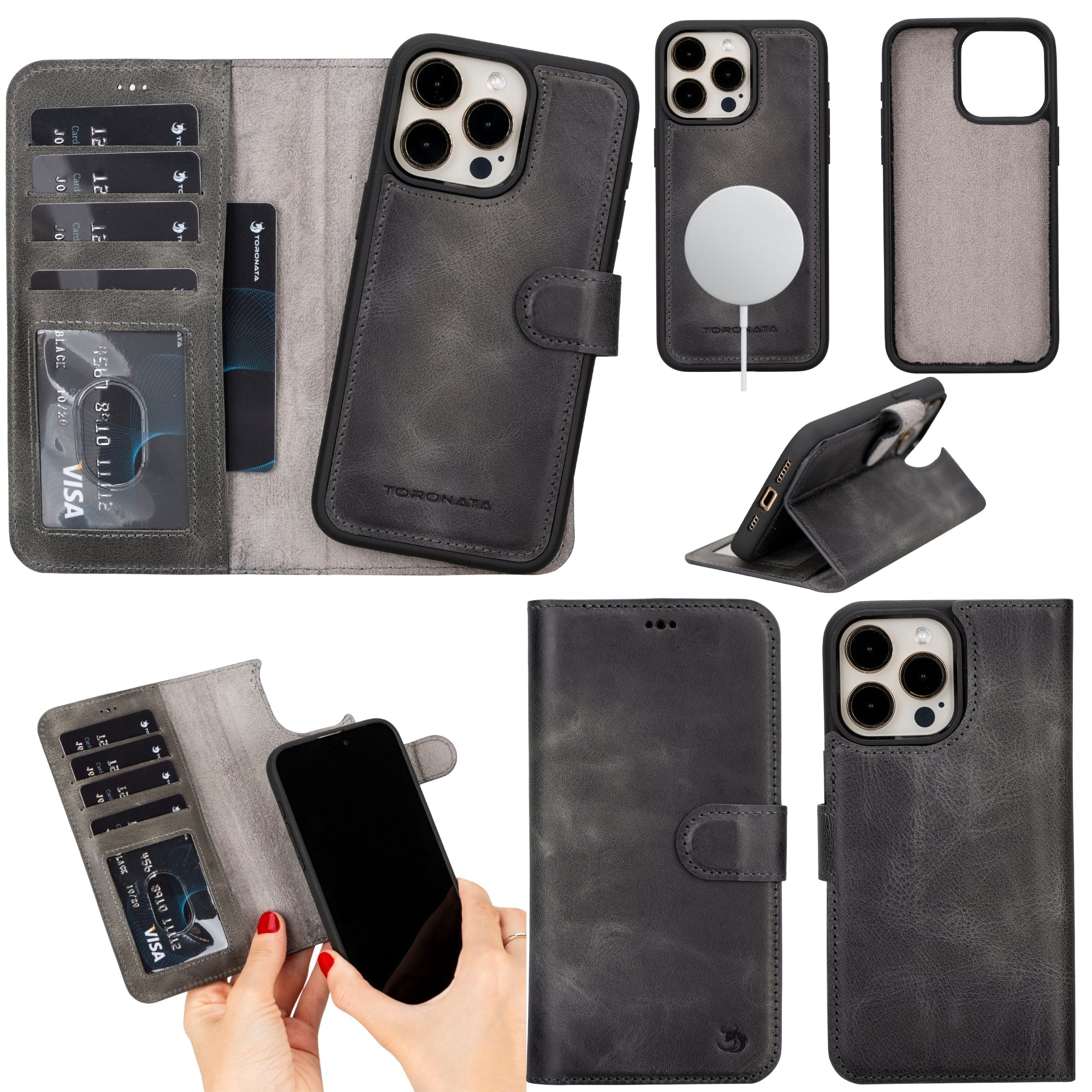 Casper Leather iPhone 14 Pro Wallet Case | MagSafe - PCWLDASHRES
