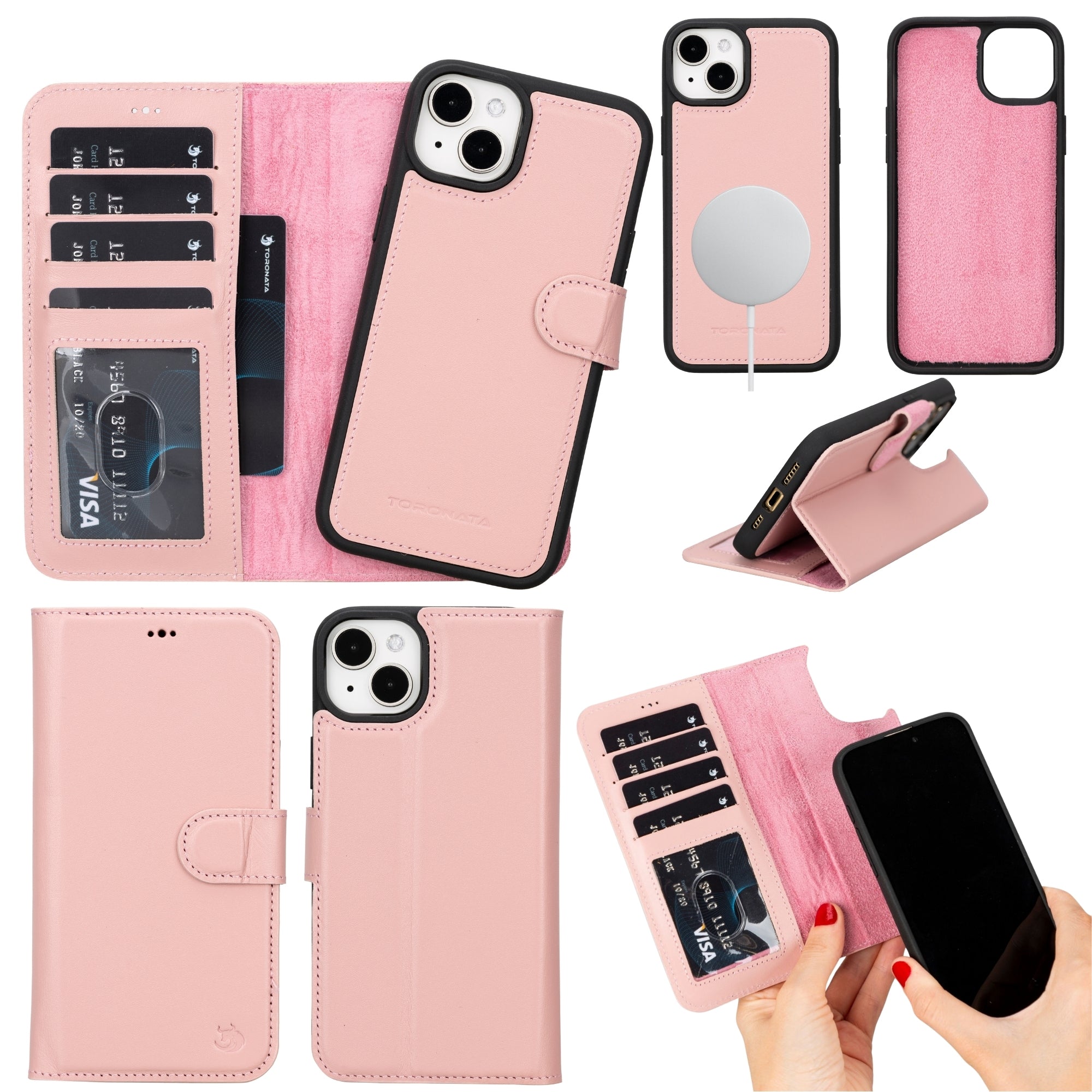 Casper Leather iPhone 15 Plus Wallet Case | Detachable MagSafe Compatible RFID Protection - PCWLDASHRES
