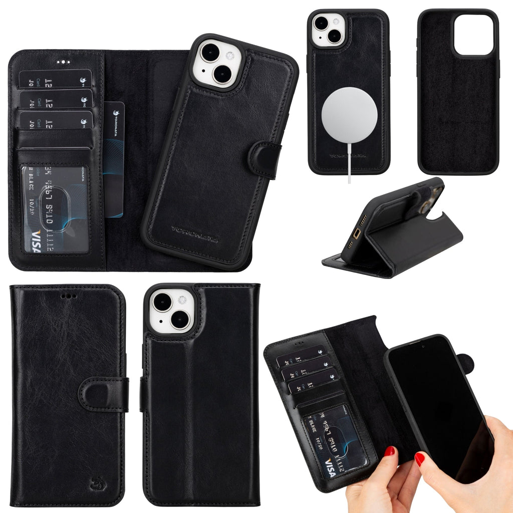 Casper Leather iPhone 15 Plus Wallet Case | Detachable MagSafe Compatible RFID Protection - PCWLDASHRES