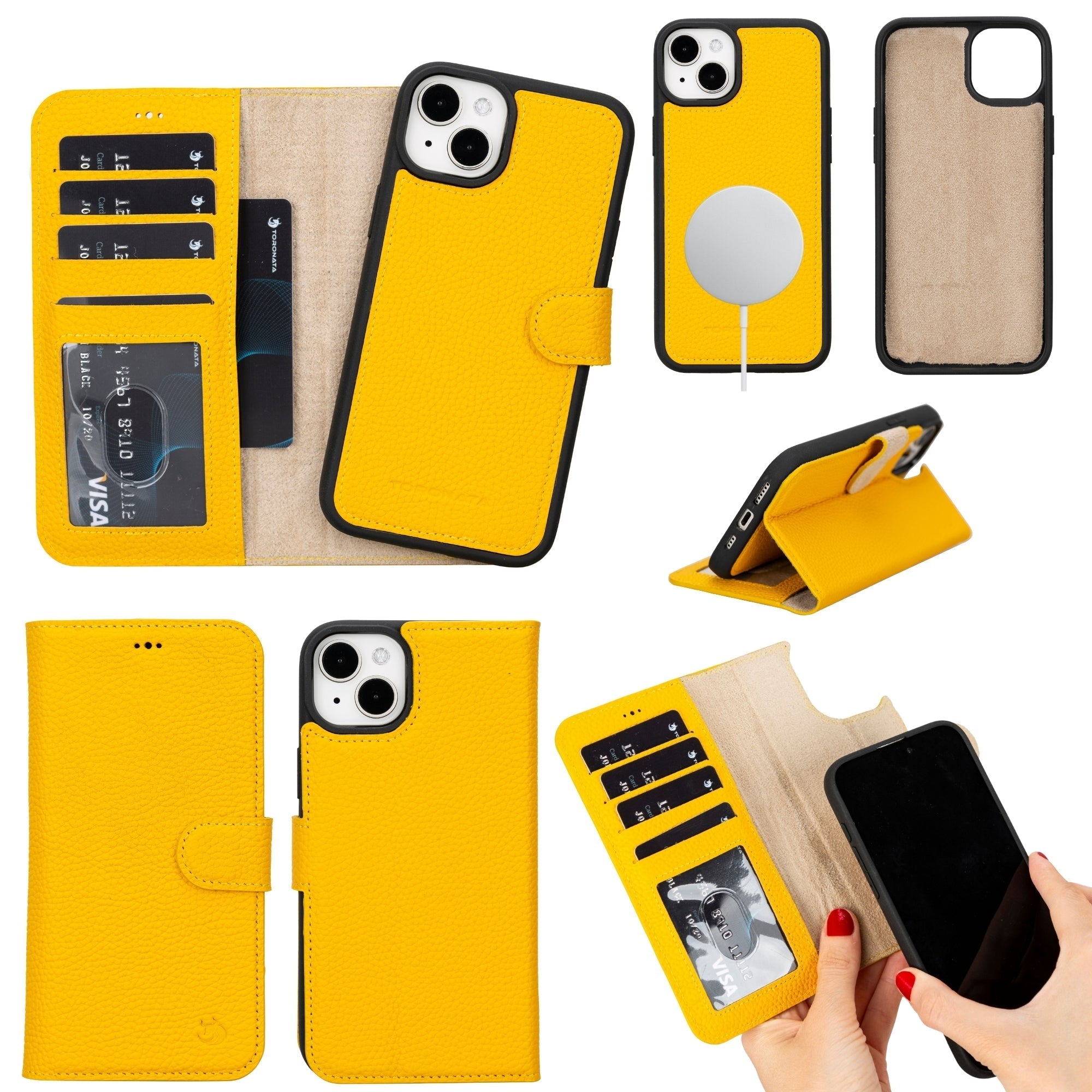 Casper Leather iPhone 15 Plus Wallet Case | Detachable MagSafe Compatible RFID Protection - PCWLDASHRES