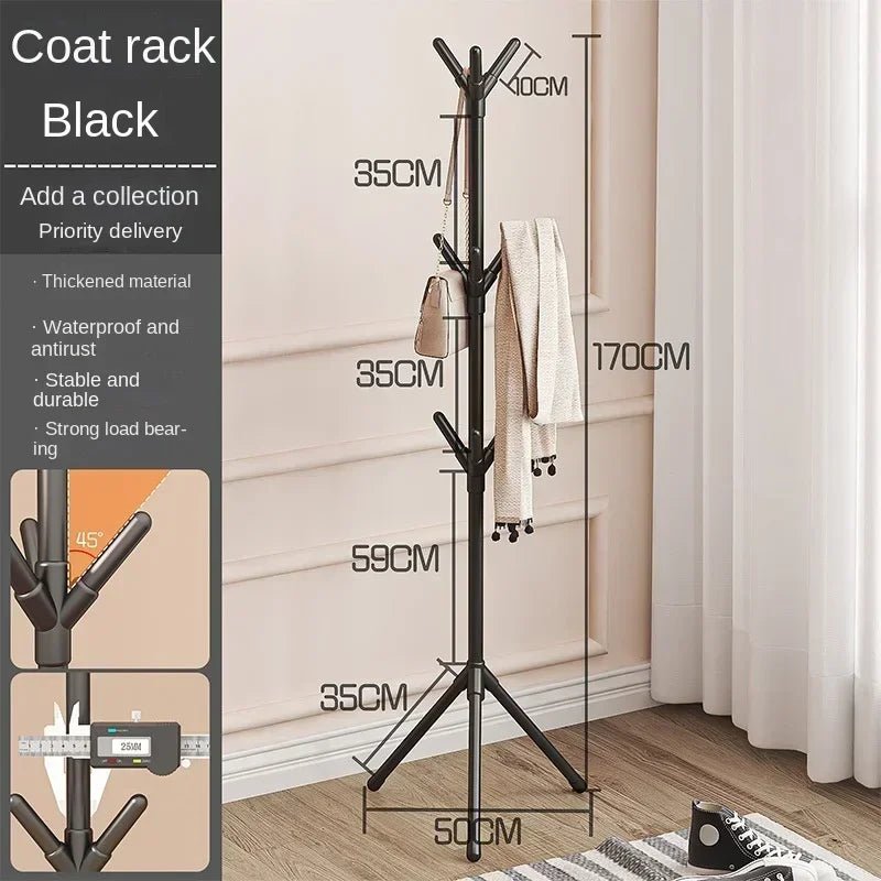Clothes and Hats Rack Floor To Floor Bedroom Coat Hook Bedroom Vertical Tree Branch Shape Holder Hat Scarf Handbag Storage Hange - PCWLDASHRES