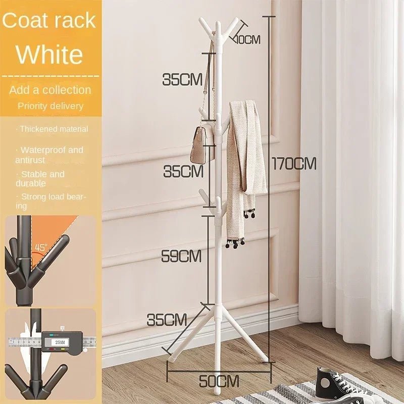 Clothes and Hats Rack Floor To Floor Bedroom Coat Hook Bedroom Vertical Tree Branch Shape Holder Hat Scarf Handbag Storage Hange - PCWLDASHRES