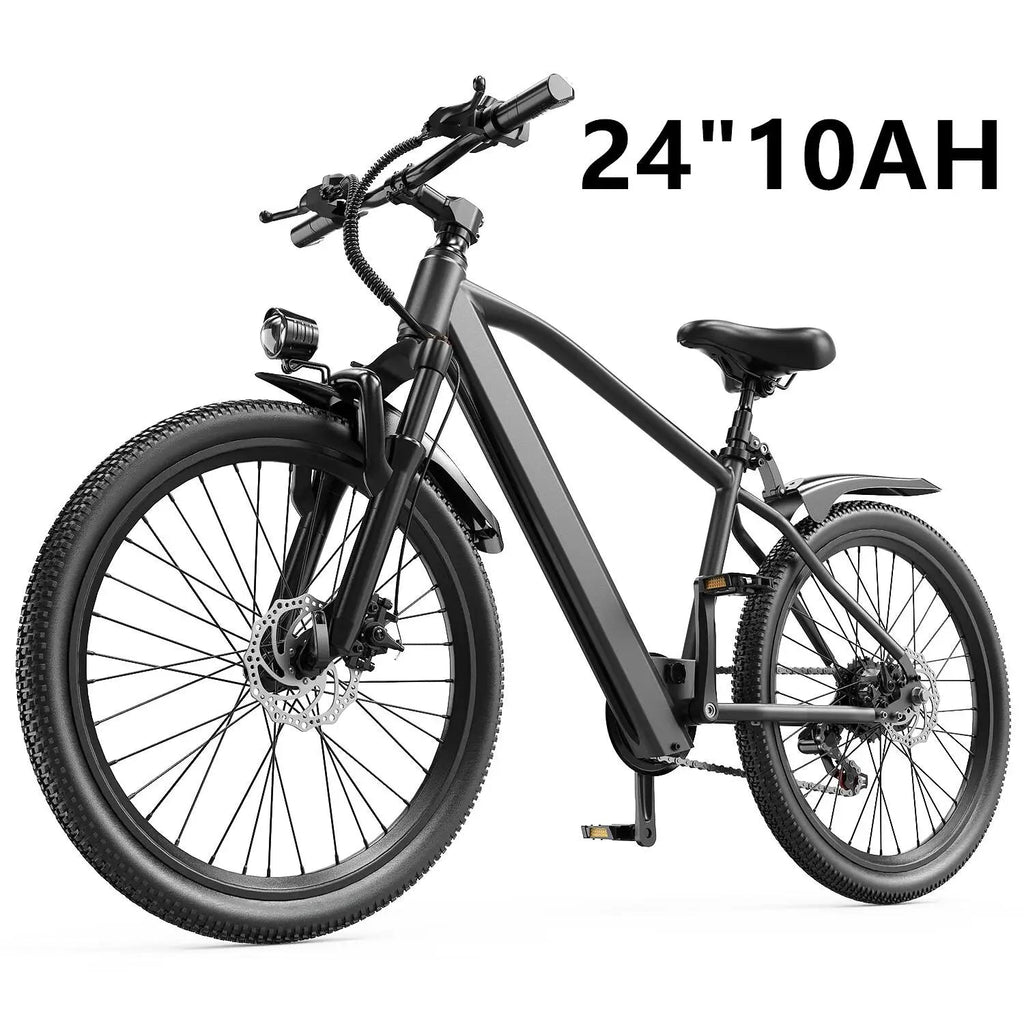 Commuter Electric Mountain Bike Electric Bicycles for Adults with 30 - Mile Range, 19 MPH, 500W Brushless Motor, 26" 24" Tires - PCWLDASHRES