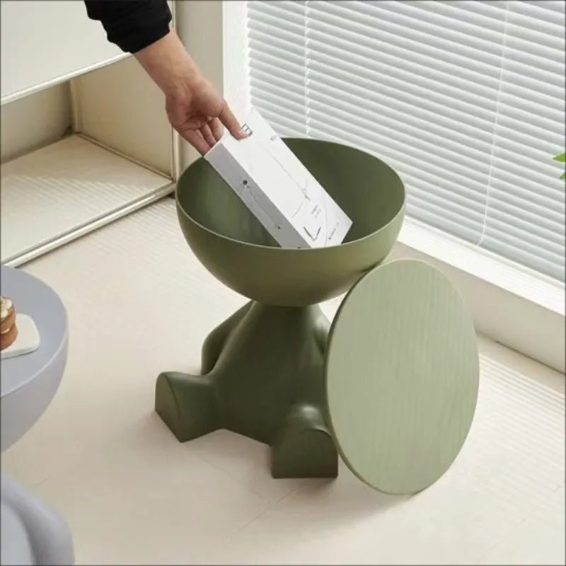 Creative sofa side table removable coffee table cream style simple household living room round table side table small table rack - PCWLDASHRES