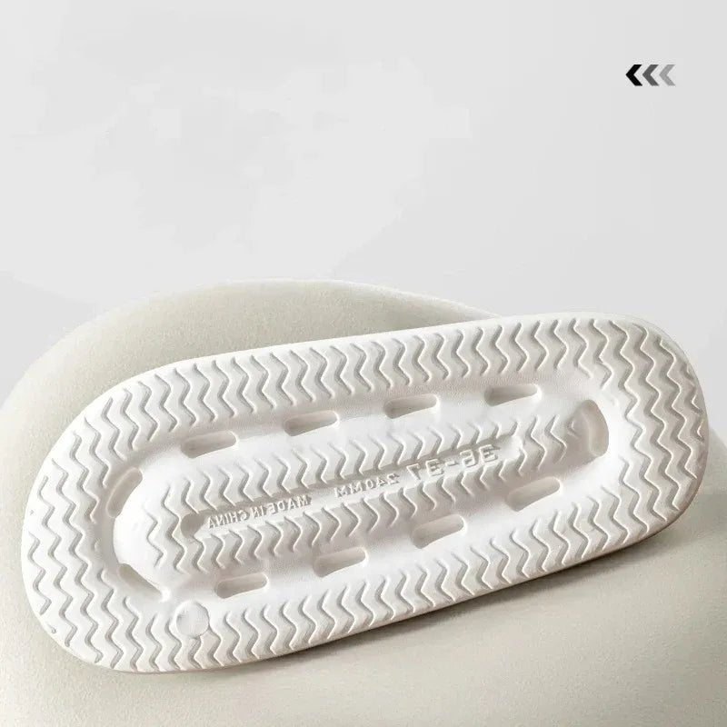 Cute Carton Slippers Bathroom Slippers Cloud Cushion Slides Summer Soft Thick Platform Home Men Indoor Non - slip Flat Flip Flops - PCWLDASHRES