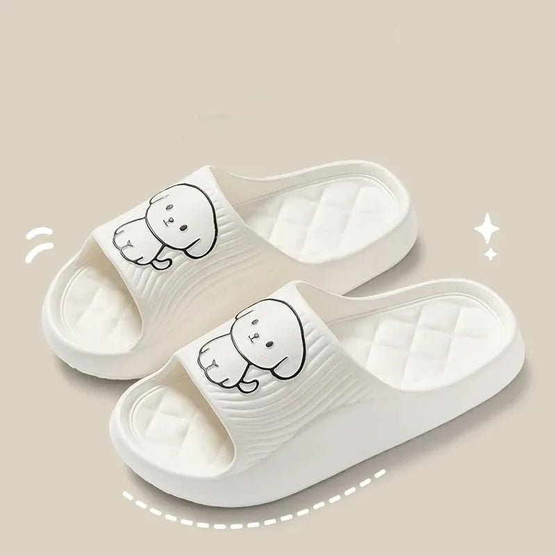 Cute Couple Pillow Slippers Female Summer Wear 2024 New Bathroom Bath Non - slip Indoor Home Eva Thick Bottom Sandals - PCWLDASHRES