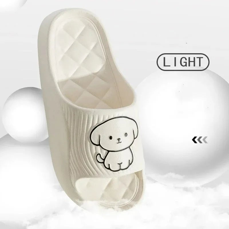 Cute Couple Pillow Slippers Female Summer Wear 2024 New Bathroom Bath Non - slip Indoor Home Eva Thick Bottom Sandals - PCWLDASHRES