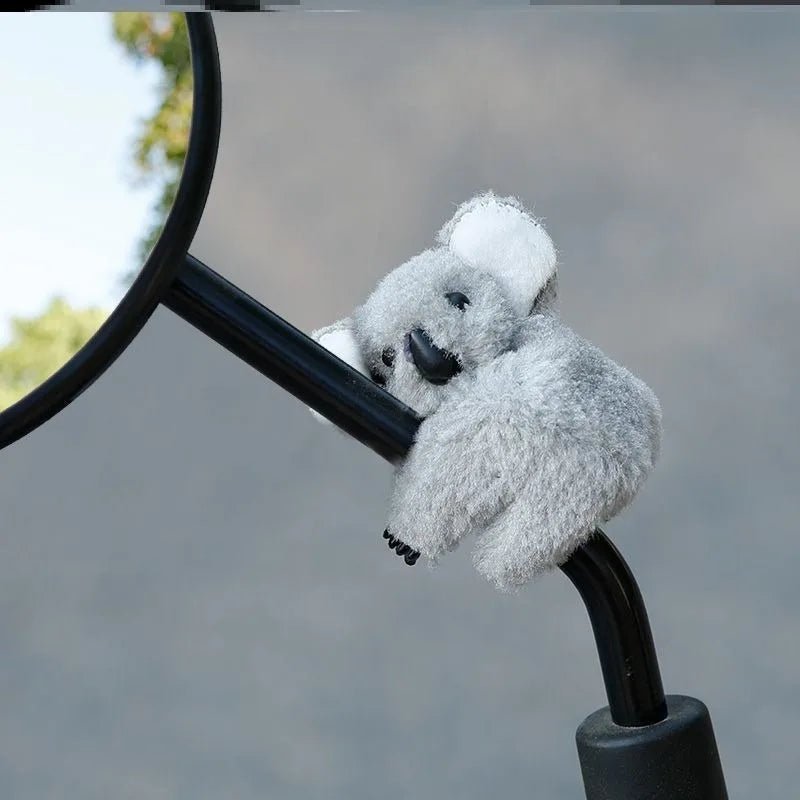 Cute Plush Koala Rearview Mirror Pole Doll Pendant Car Ornaments Motorcycle Bicycle Rearview Mirror Decoration Accessories - PCWLDASHRES