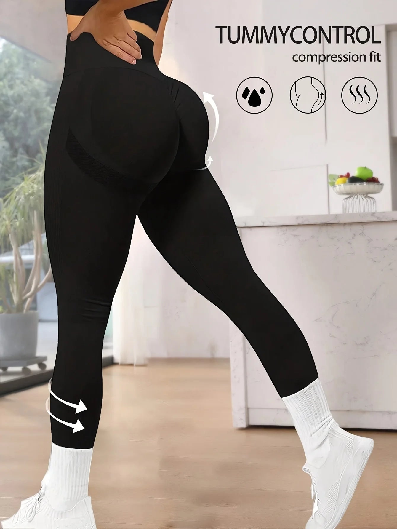 CZGUKE Women's seamless gym yoga pants high waist peach hip solid color tight fitting sports pants yoga cycling sports pants - PCWLDASHRES