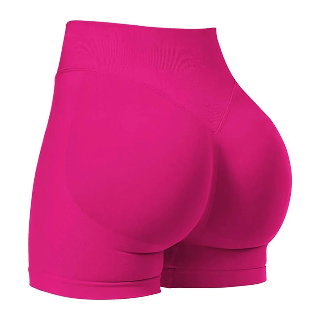 CZGUKE4.5''Shorts Seamless Low Ribbed Waistband Gym Shorts Scrunch Bum Yoga Shorts Booty High Stretch Running Bike Shorts - PCWLDASHRES
