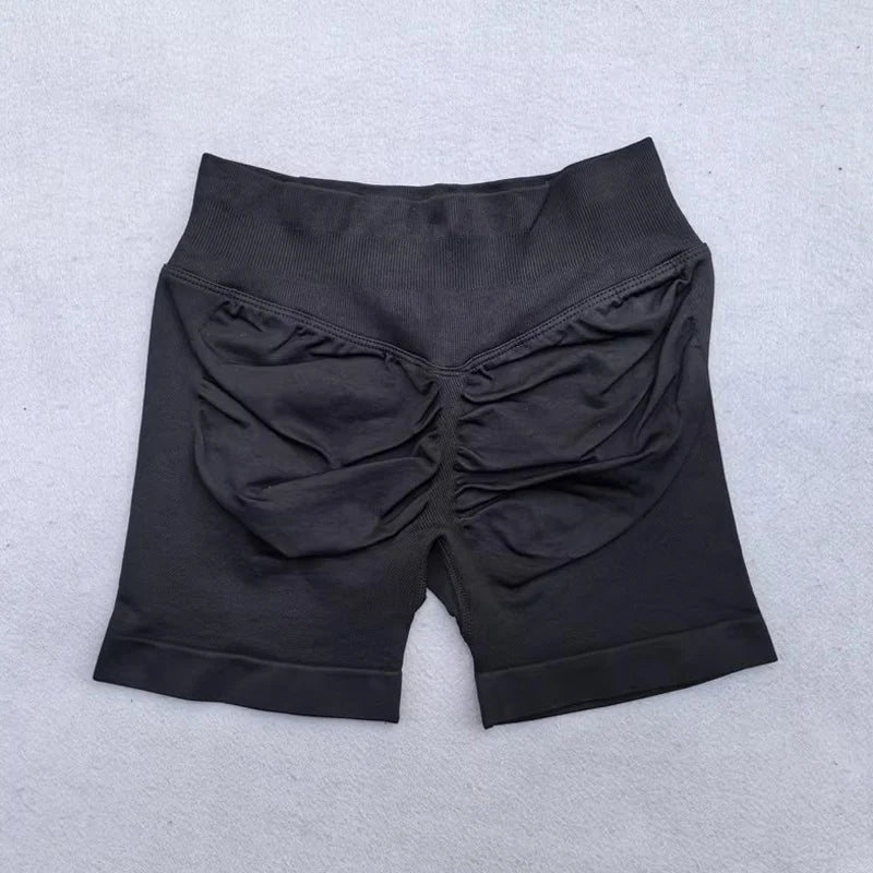 CZGUKE4.5''Shorts Seamless Low Ribbed Waistband Gym Shorts Scrunch Bum Yoga Shorts Booty High Stretch Running Bike Shorts - PCWLDASHRES