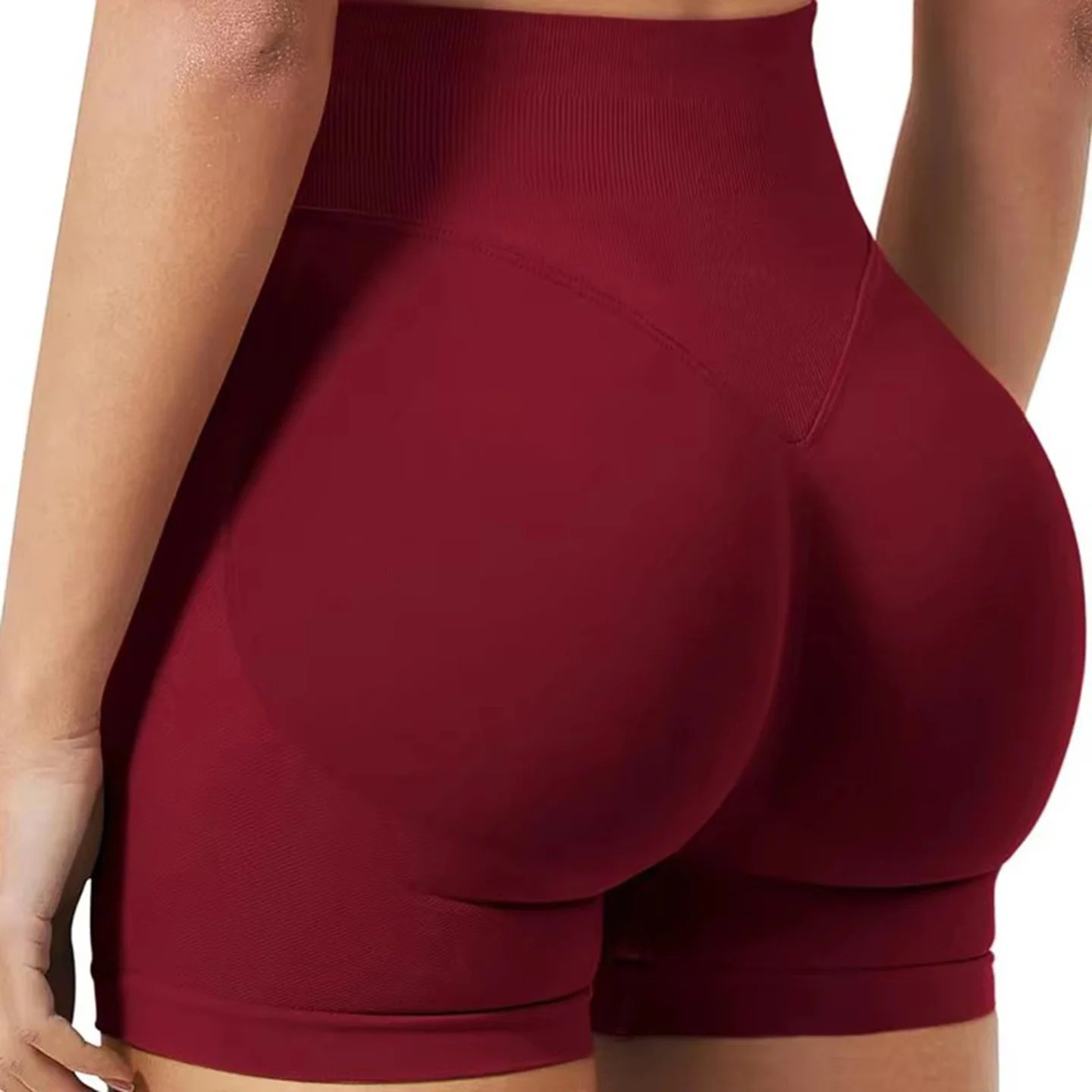 CZGUKE4.5''Shorts Seamless Low Ribbed Waistband Gym Shorts Scrunch Bum Yoga Shorts Booty High Stretch Running Bike Shorts - PCWLDASHRES