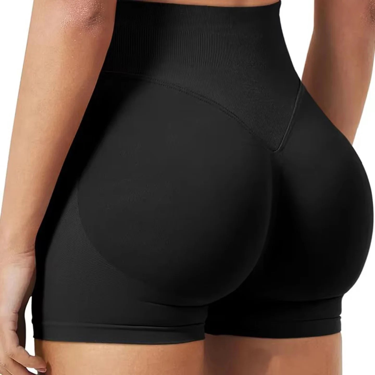CZGUKE4.5''Shorts Seamless Low Ribbed Waistband Gym Shorts Scrunch Bum Yoga Shorts Booty High Stretch Running Bike Shorts - PCWLDASHRES