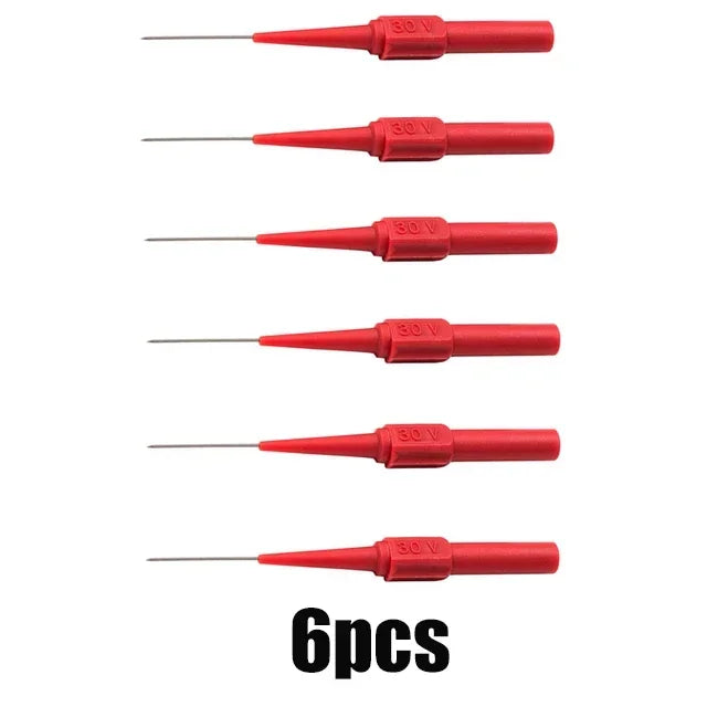 1/20PCs 30V Motorcycle Diagnostic Tools Multimeter Test Lead Extention Back Piercing Needle Tip Probes Car Test Probe Kit 0.7MM