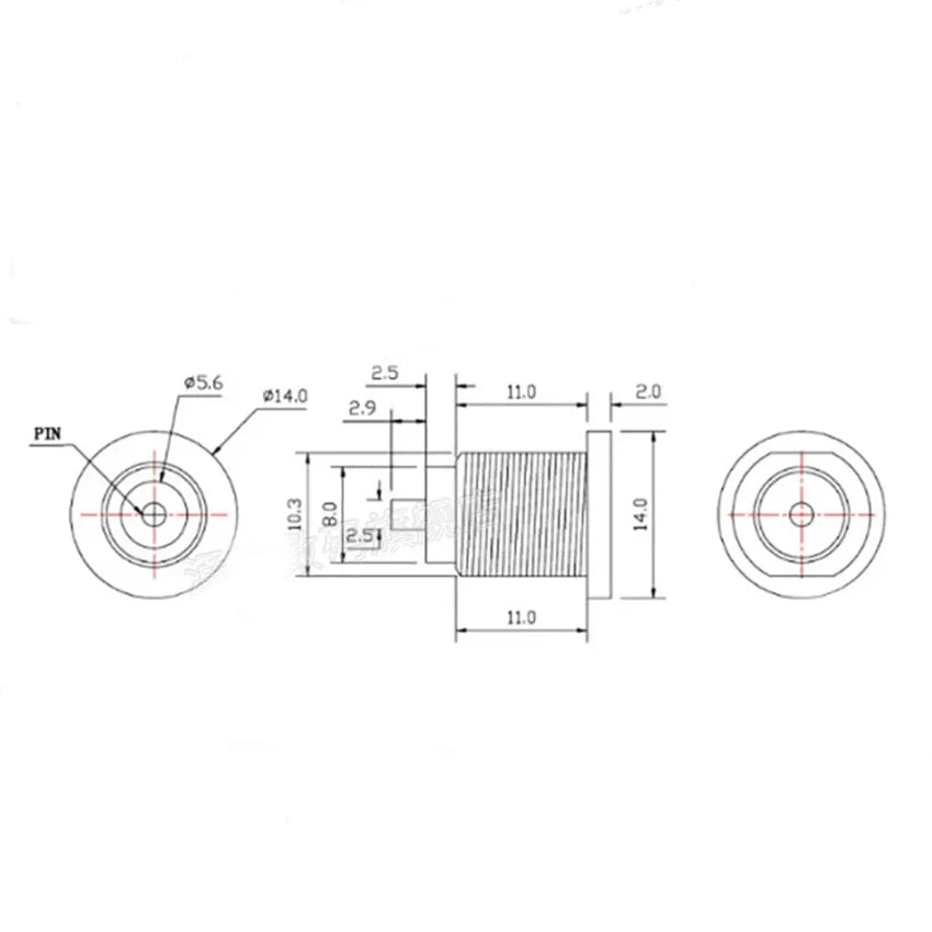 DC - 022D DC Power Socket Plug Interface Electric Vehicle Charging Dock Circular Hole 5.5x2.1Mm/ 5.5x2.5Mm - PCWLDASHRES