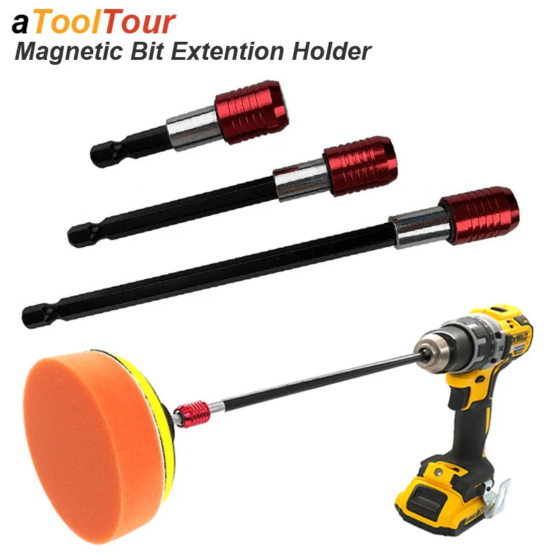 Quick Release Screwdriver Drill Bit Extension Magnetic 1/4 Inch Head Transfer Lever Self-locking Adapter Rod 100 150mm Hand Tool