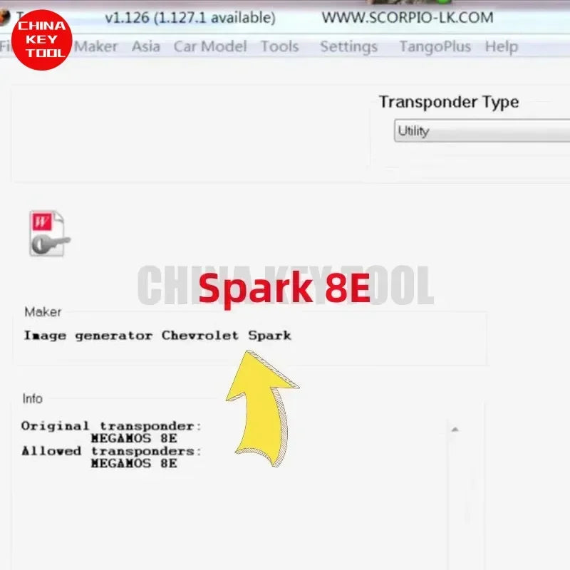 1PCS Original 8E Glass precoded Transponder Chip for Chevrolet Spark Unlocked Megamos 8E Transponder