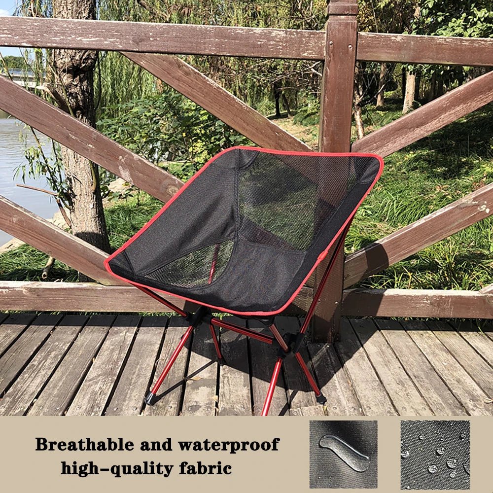 Detachable Portable Folding Moon Chair Outdoor Camping Chairs Beach Fishing Chair Ultralight Travel Hiking Picnic Seat Tools - PCWLDASHRES