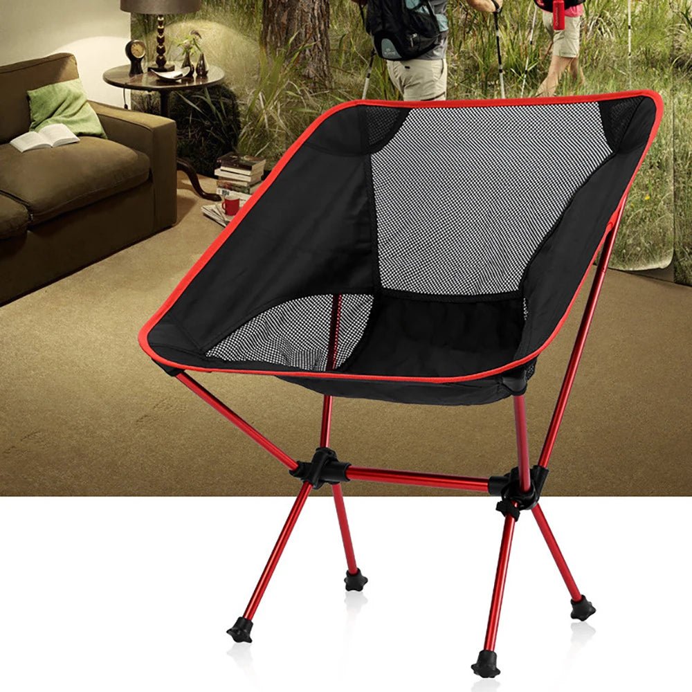 Detachable Portable Folding Moon Chair Outdoor Camping Chairs Beach Fishing Chair Ultralight Travel Hiking Picnic Seat Tools - PCWLDASHRES