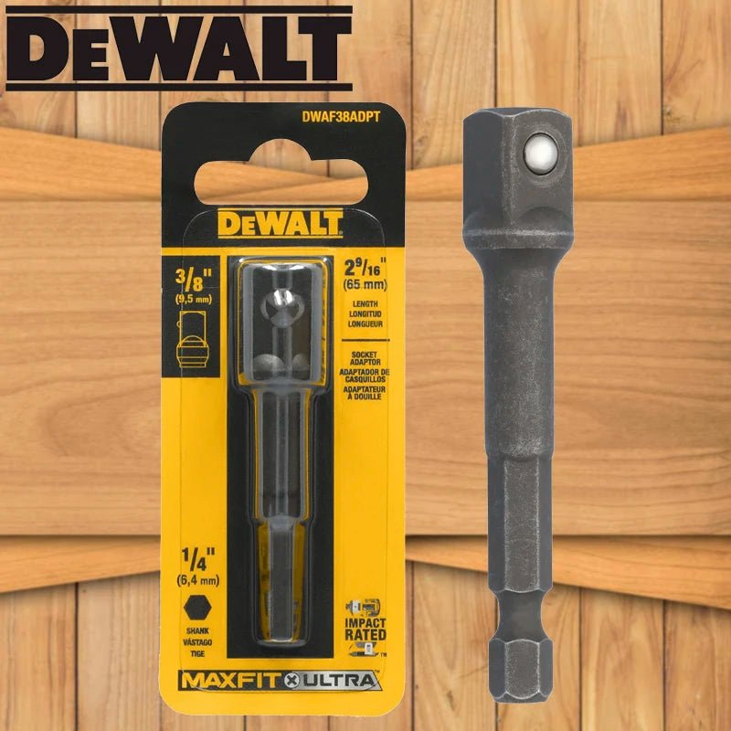 DEWALT DWAF38ADPT Socket Adaptor Impact Rated 3/8In 9,5MM Impact Electric Drill Conversion Power Tool Accessories - PCWLDASHRES