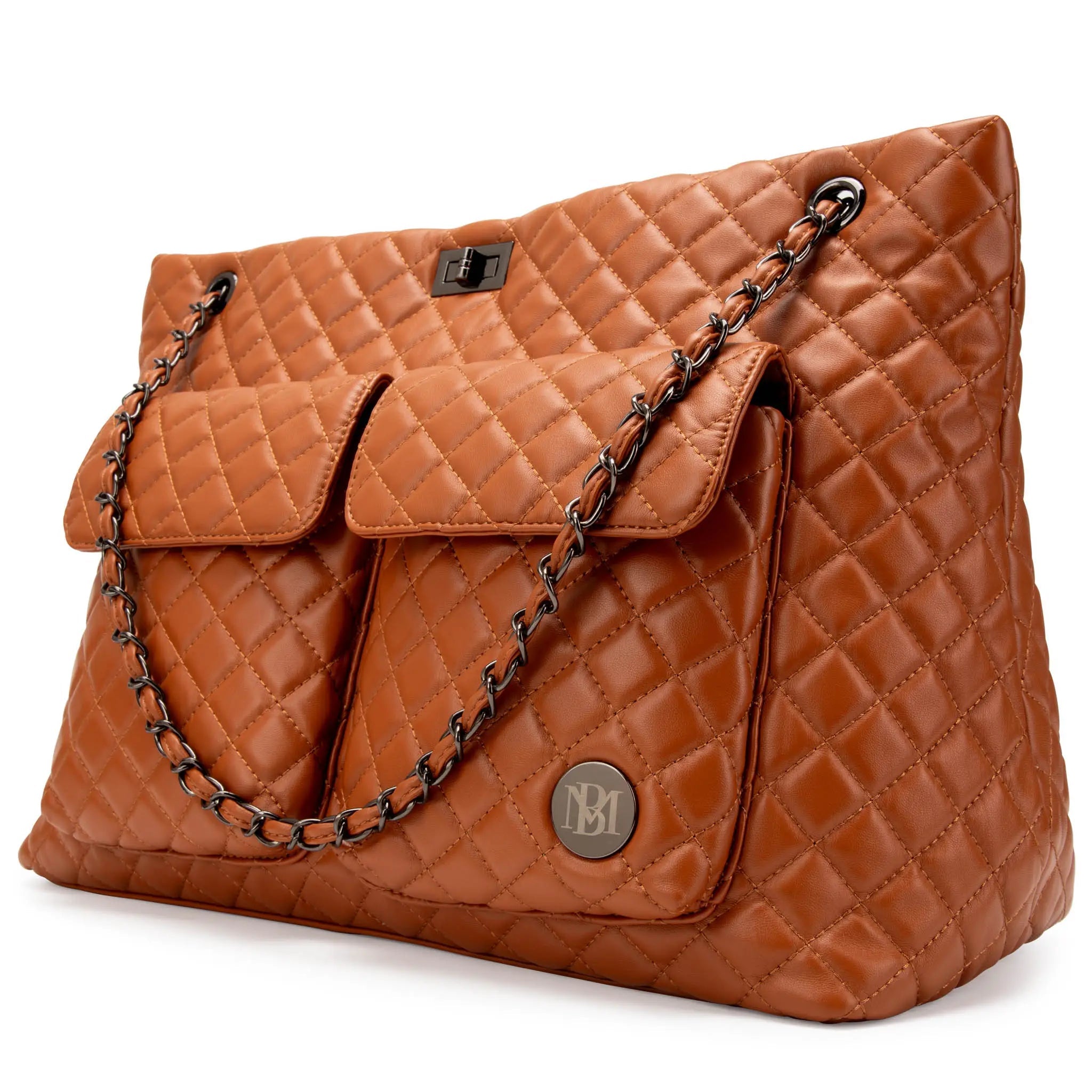 Diana XL Quilted Vegan Leather Weekender Tote Bag - PCWLDASHRES