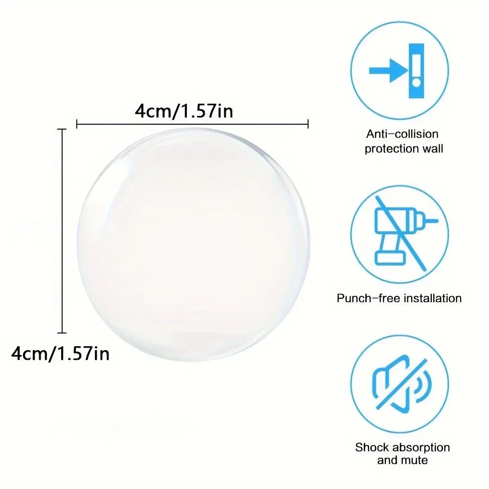 Door Knob Wall Shield Clear Soft Rubber Door Stopper Door Handle Bumper Mute Stickers Wall Protector Muffler Pad Protective Plug - PCWLDASHRES