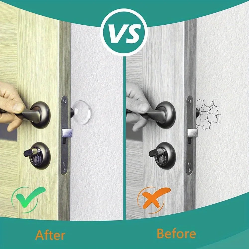 Door Knob Wall Shield Clear Soft Rubber Door Stopper Door Handle Bumper Mute Stickers Wall Protector Muffler Pad Protective Plug - PCWLDASHRES