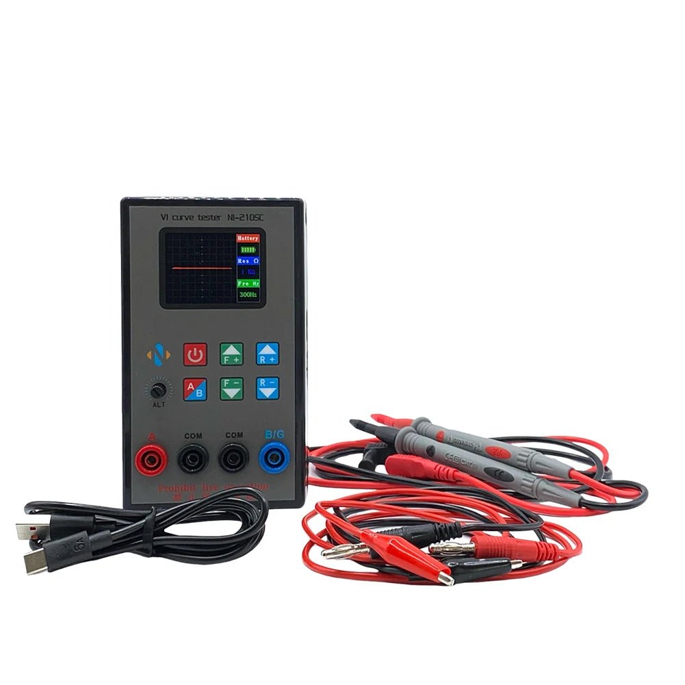 Dual - channel VI Curve Tester 18 Gear Frequency Adjustable Circuit Board Test Repair Tool with 2.0inch Screen ASA Tester 3000mAh - PCWLDASHRES