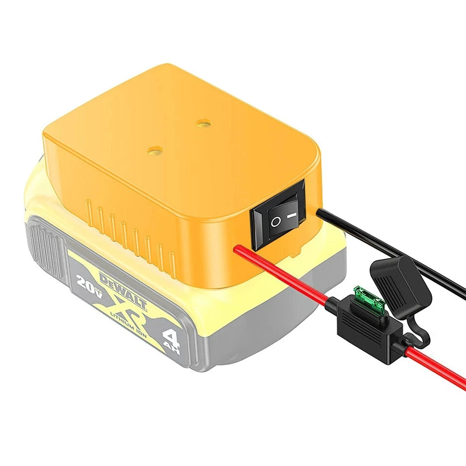 Power Wheels Adapter for Dewalt 18V/20V Battery Adapter Power Wheels Battery Converter Kit with Fuse & Switch for DIY Rc Toys