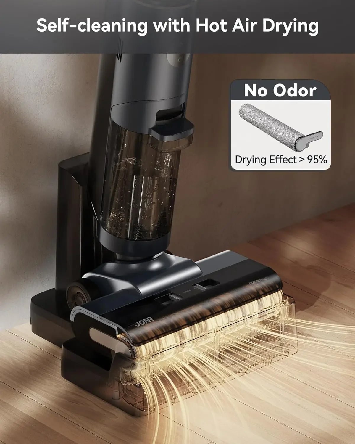 ED12 PRO Cordless Wet Dry Vacuum Cleaner, Vacuum Mop All - in - One with Hot Air Drying Self - cleaning, - PCWLDASHRES