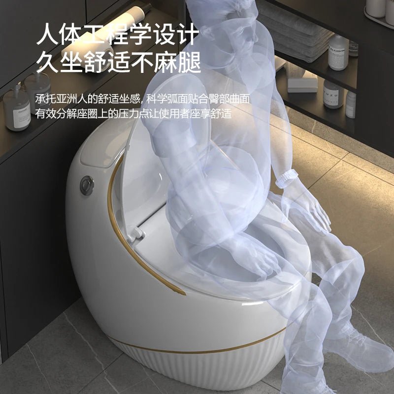 Egg toilet modern light luxury creative gray color toilet siphon water saving - PCWLDASHRES